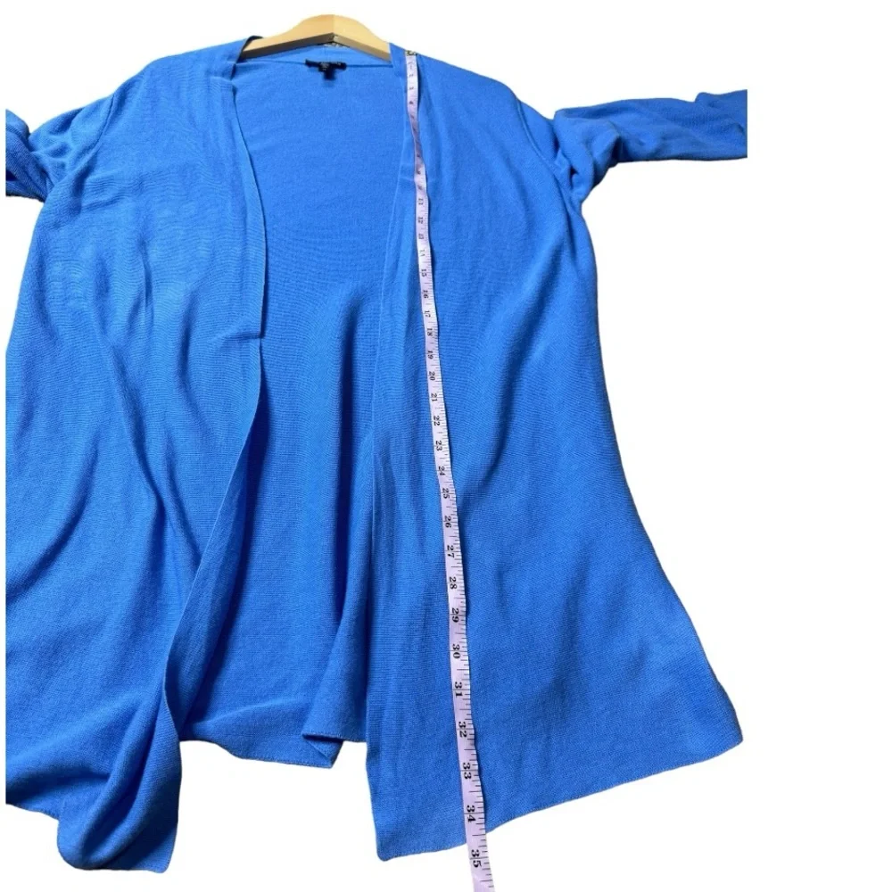 Eileen Fisher The Organic Difference Horizon Blue Open Front Shaped Cardigan S